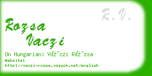 rozsa vaczi business card